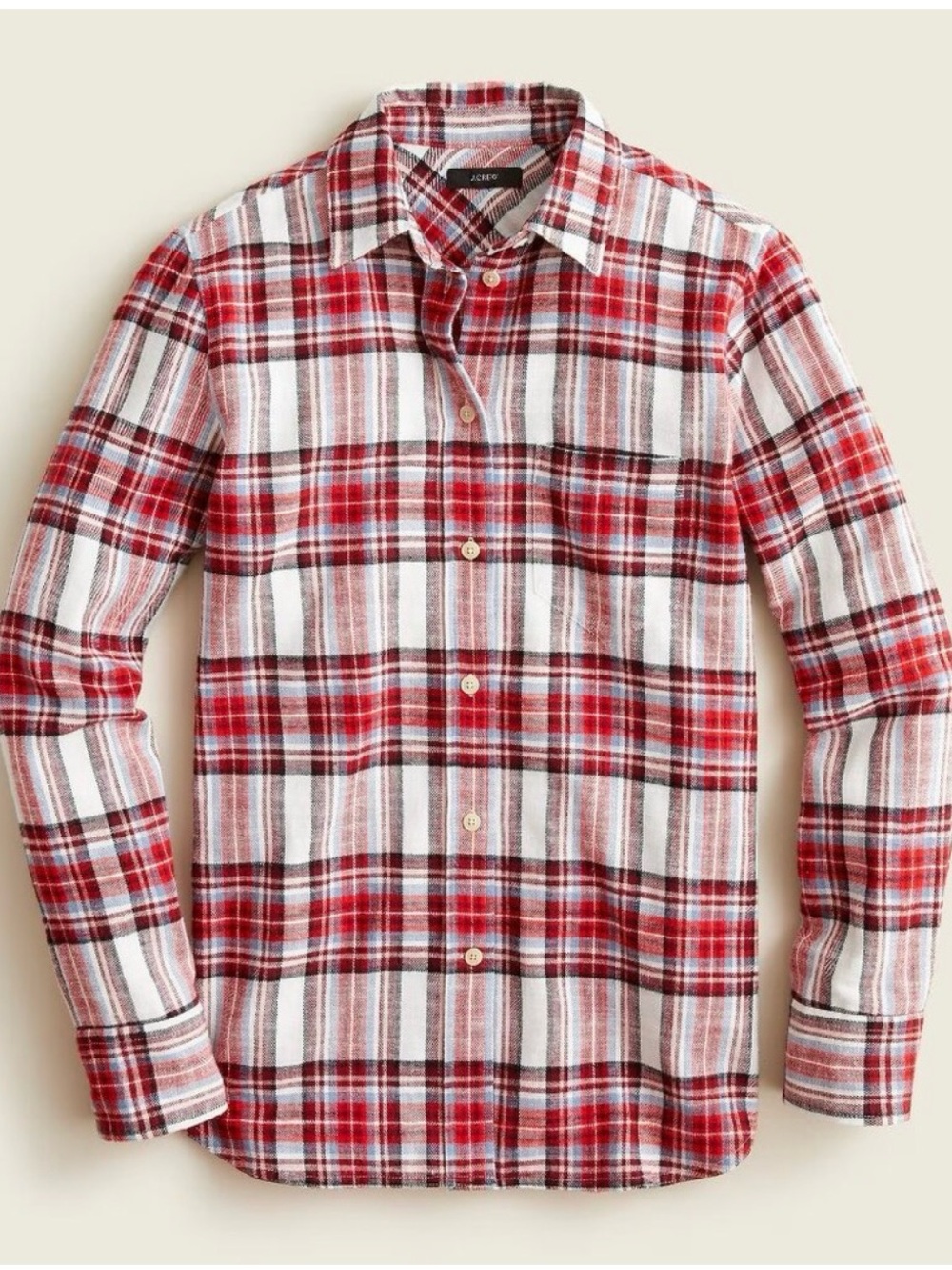J. Crew Classic Fit Flannel Shirt in Vintage Plaid